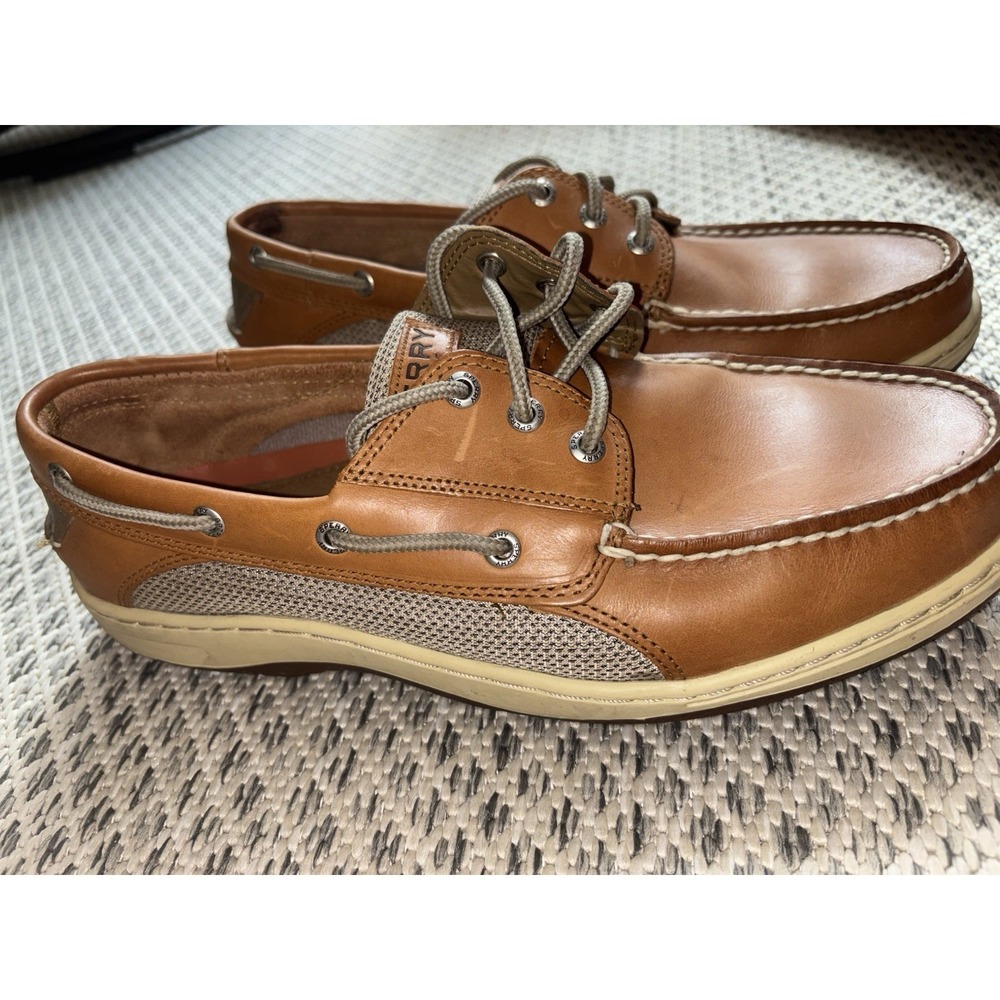 Sperry Topsider Men's 11.5 Billfish 3 Eye Boat Loafers Leather Shoes Preppy New - Picture 14 of 16
